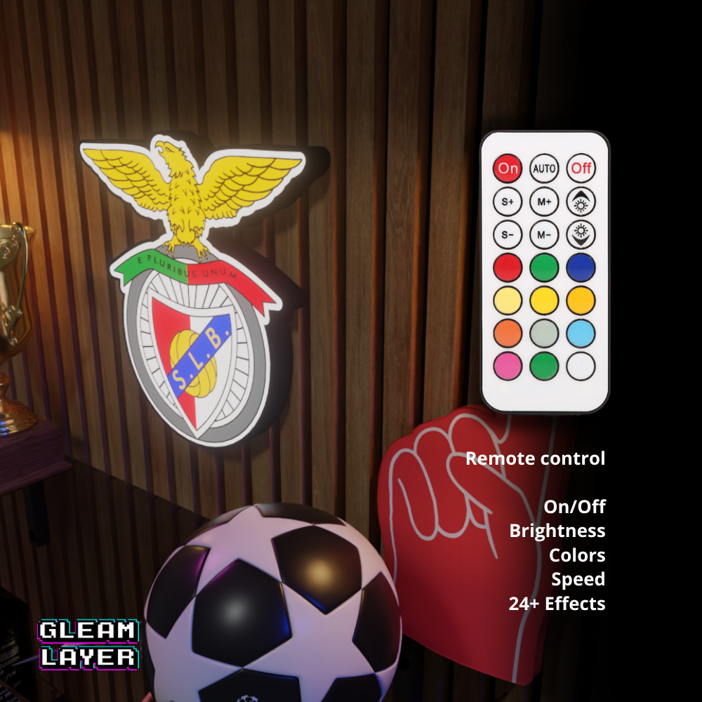 Benfica Football Club LED Neon Style Wall Light