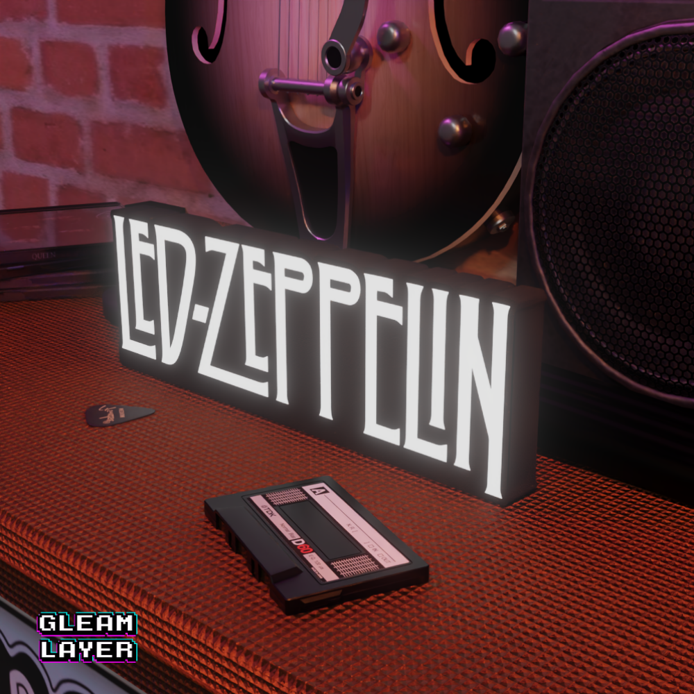 Led Zeppelin 70s Rock Neon Style Wall Light for Studio & Lounge Decor