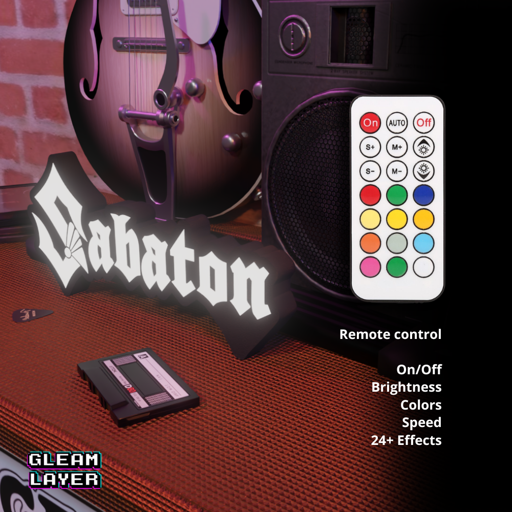 Sabaton Inspired LED Lightbox Neon Lamp for Collectors