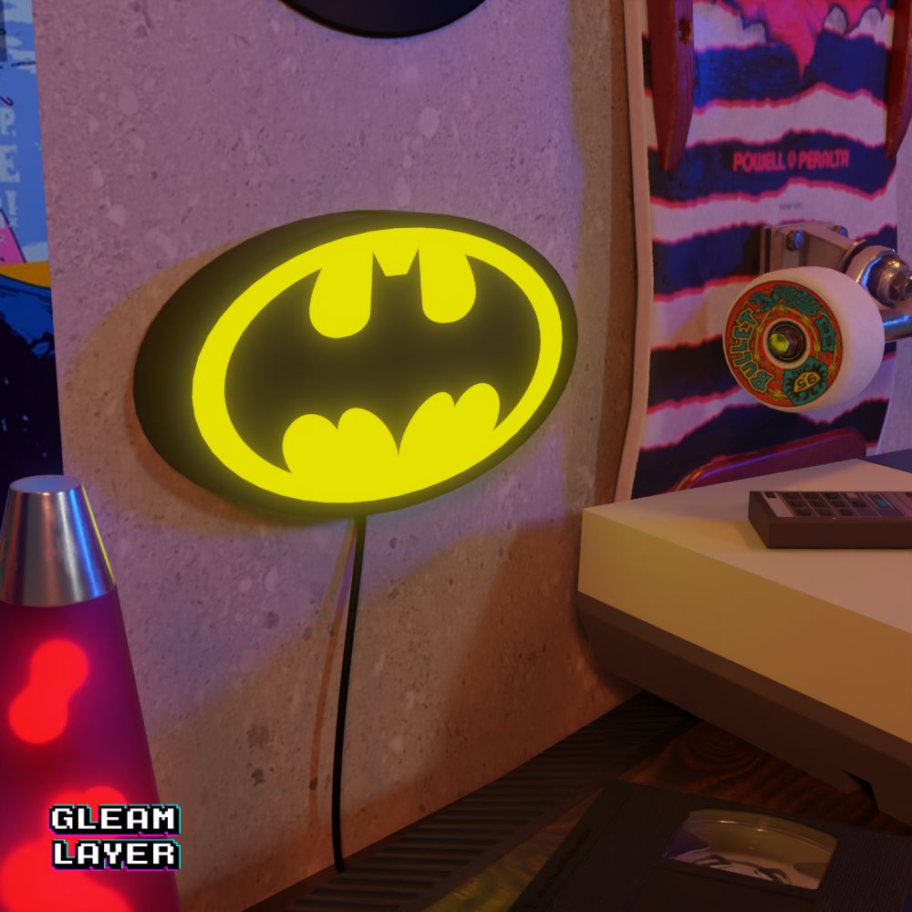 Batman LED Lightbox for Collector & Superhero Spaces