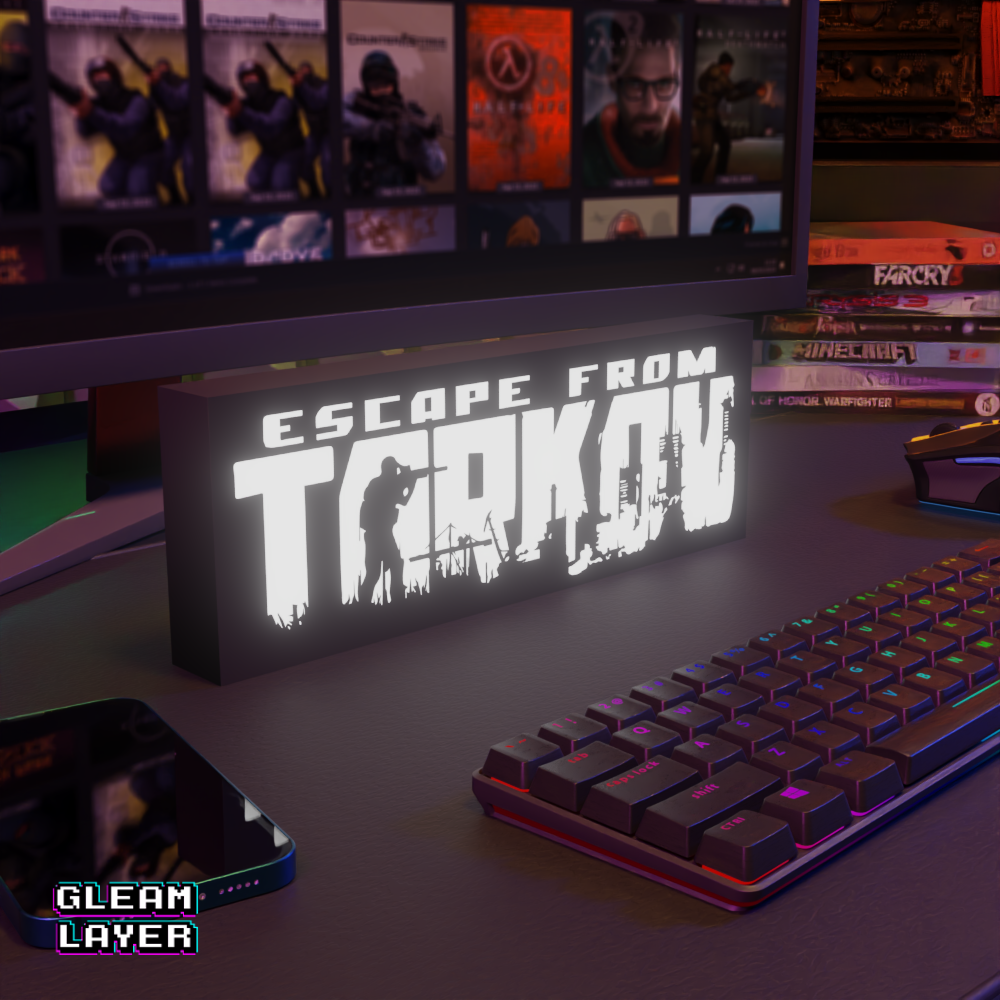Escape From Tarkov LED Lightbox for Collector & FPS Spaces