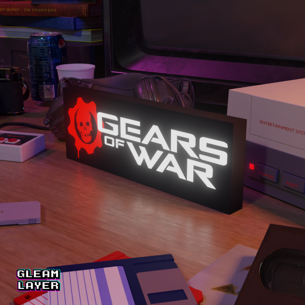 Gears of War Crimson Omen Neon Style Wall Accent for Gaming Setups