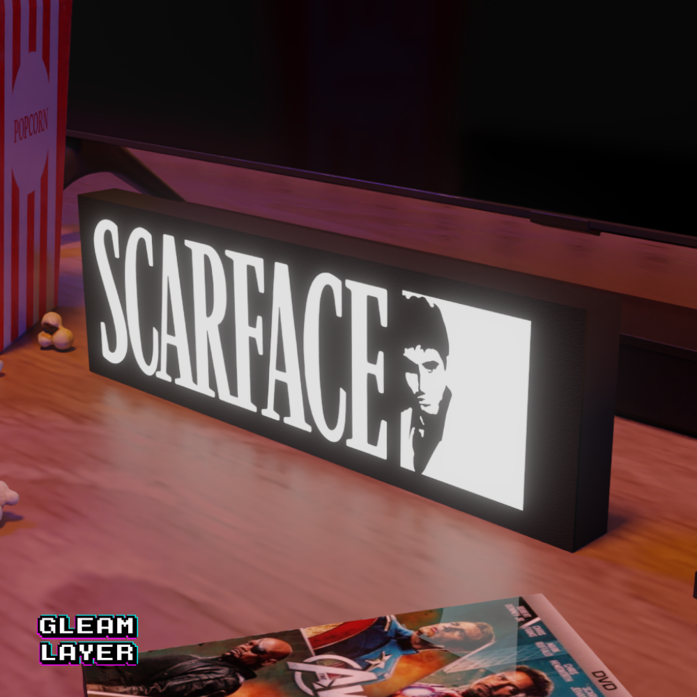 Scarface Tony Montana Neon Style Wall Accent for Gaming Setups