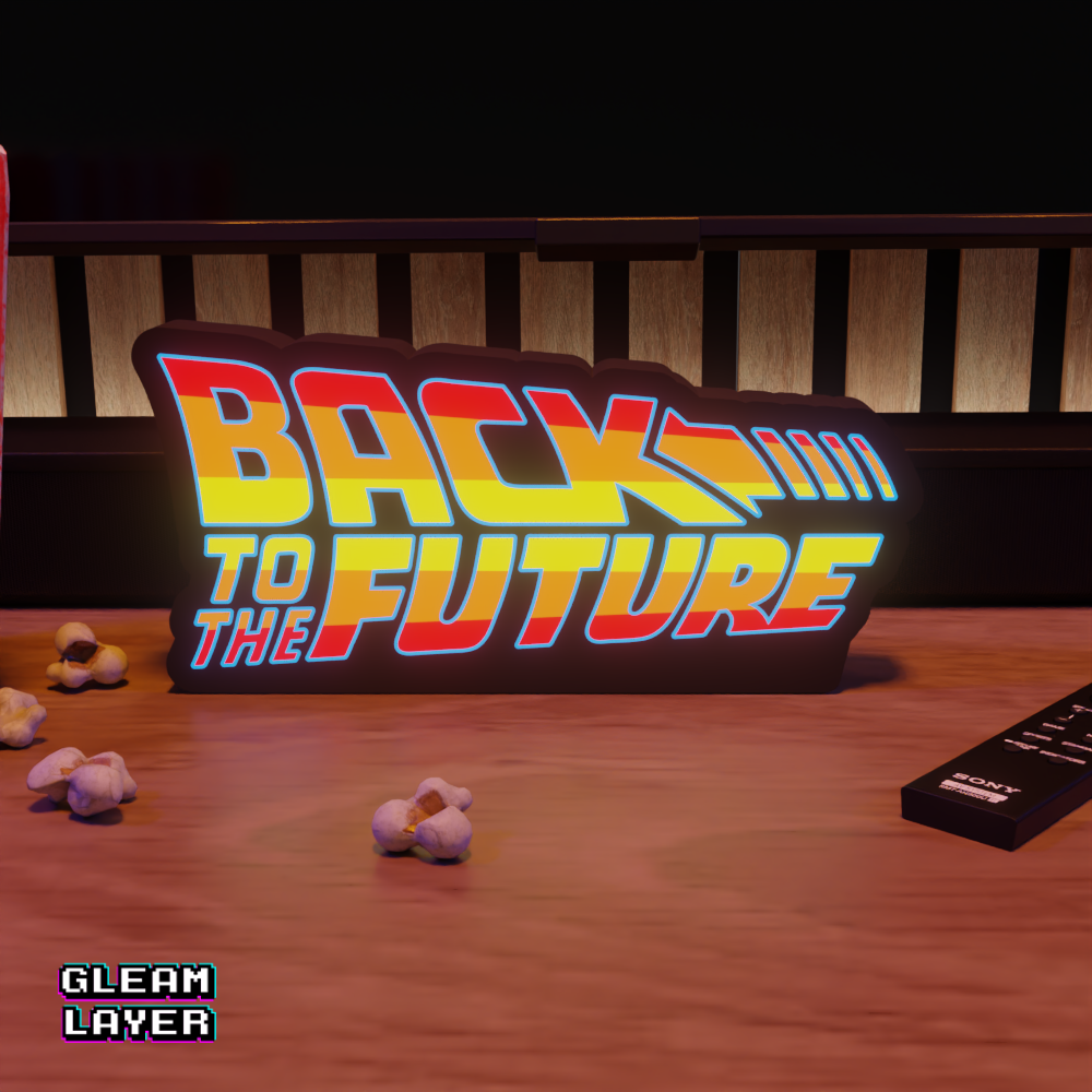Back to the Future Time Travel RGB Glow Decor for Sci-Fi Movie Rooms