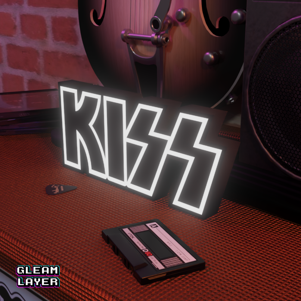 Kiss 70s Glam Rock Neon Style Wall Light for Studio Decor