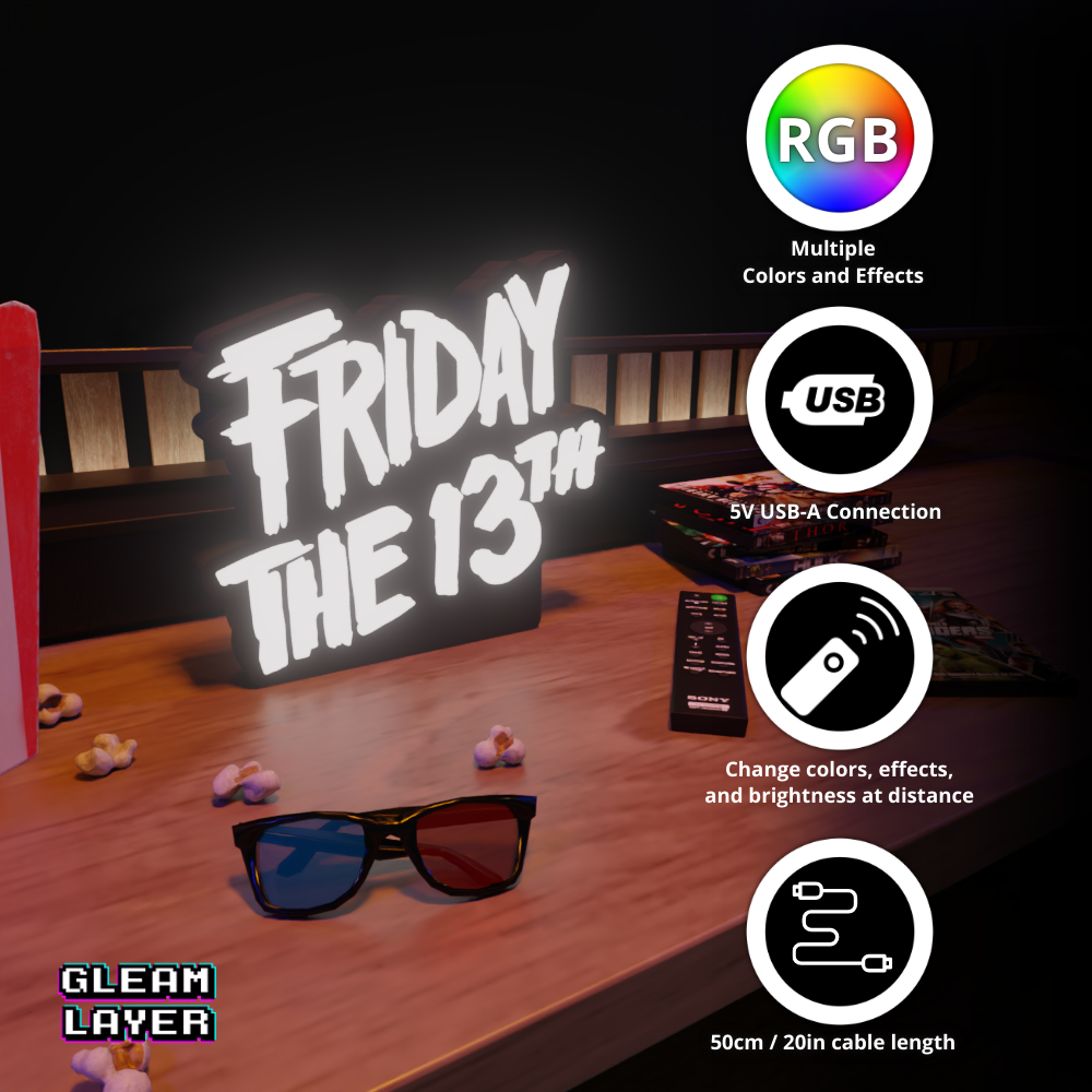 Friday the 13th Camp Crystal Lake RGB Atmosphere Display for Entertainment Rooms