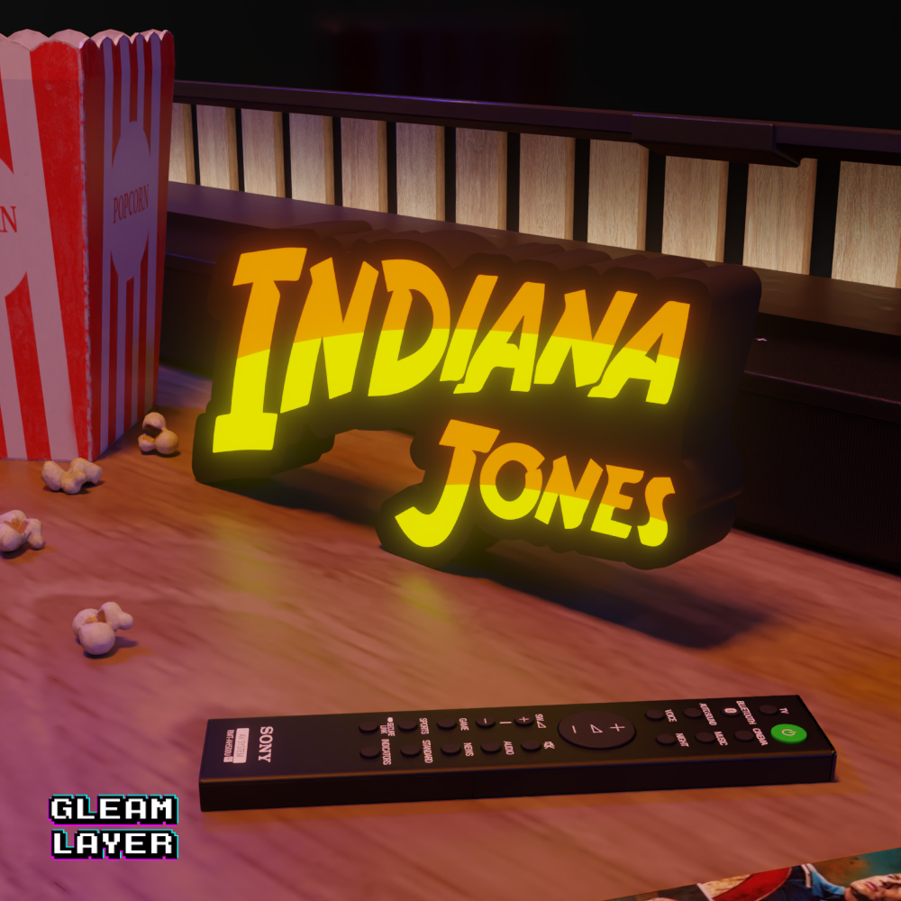 Indiana Jones Temple Neon Style Wall Accent for Gamer Setups
