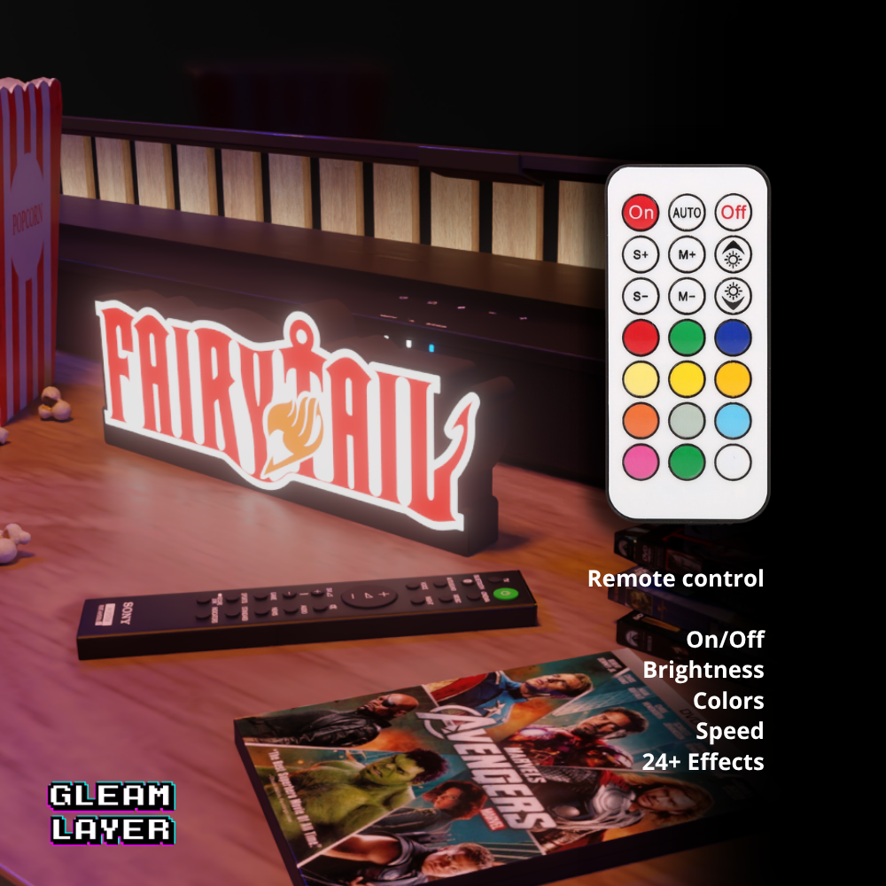 Fairy Tail Wizard Guild LED Decor for Cozy Anime Chill Spaces