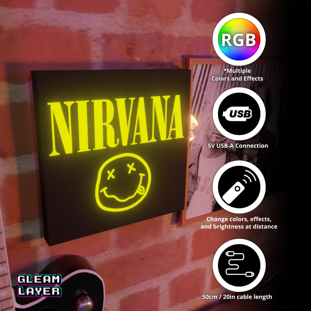 90s Alternative Rock RGB Display for Chill Gaming Spaces