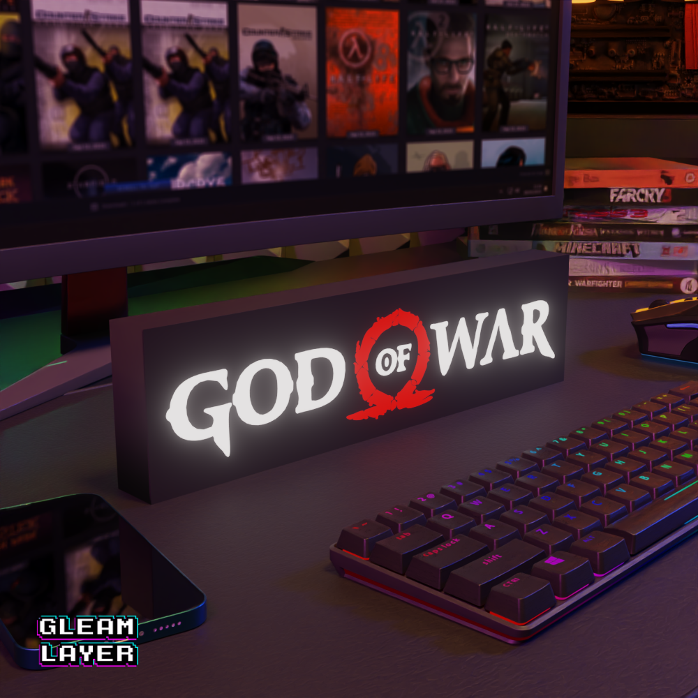 God of War LED Lightbox for Collector & PlayStation Spaces