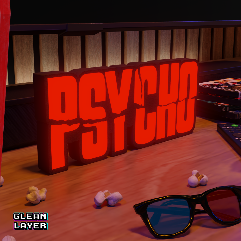 Psycho LED Lightbox for Collector & Cinema Spaces