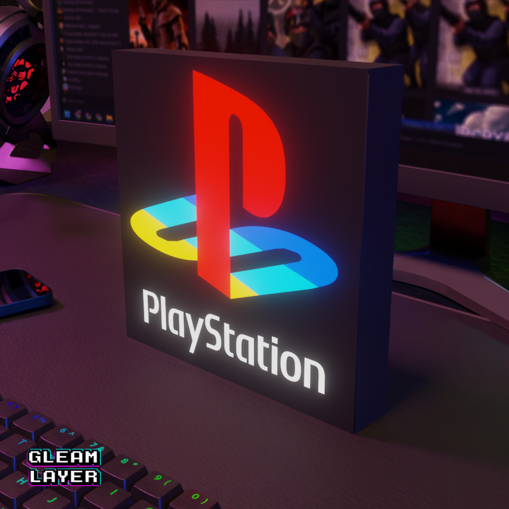 PlayStation Black Logo Neon Style Wall Accent for Console Setups (Copy)