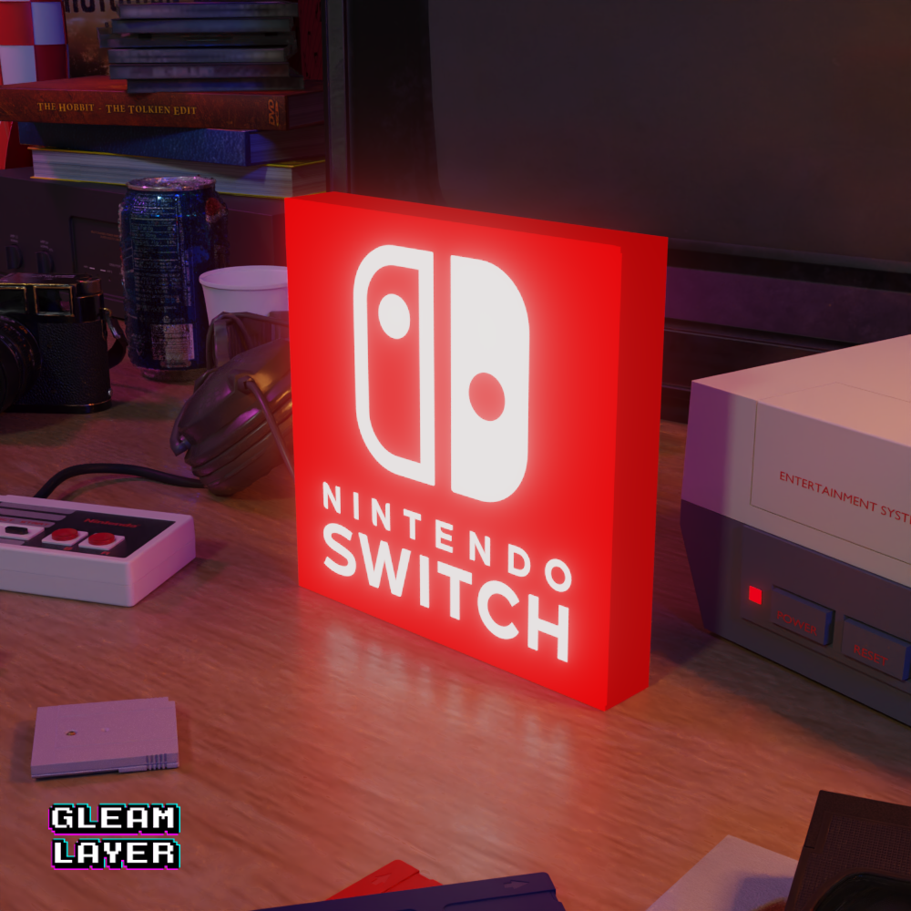 Nintendo Switch Neon Style Wall Accent for Gaming Setups