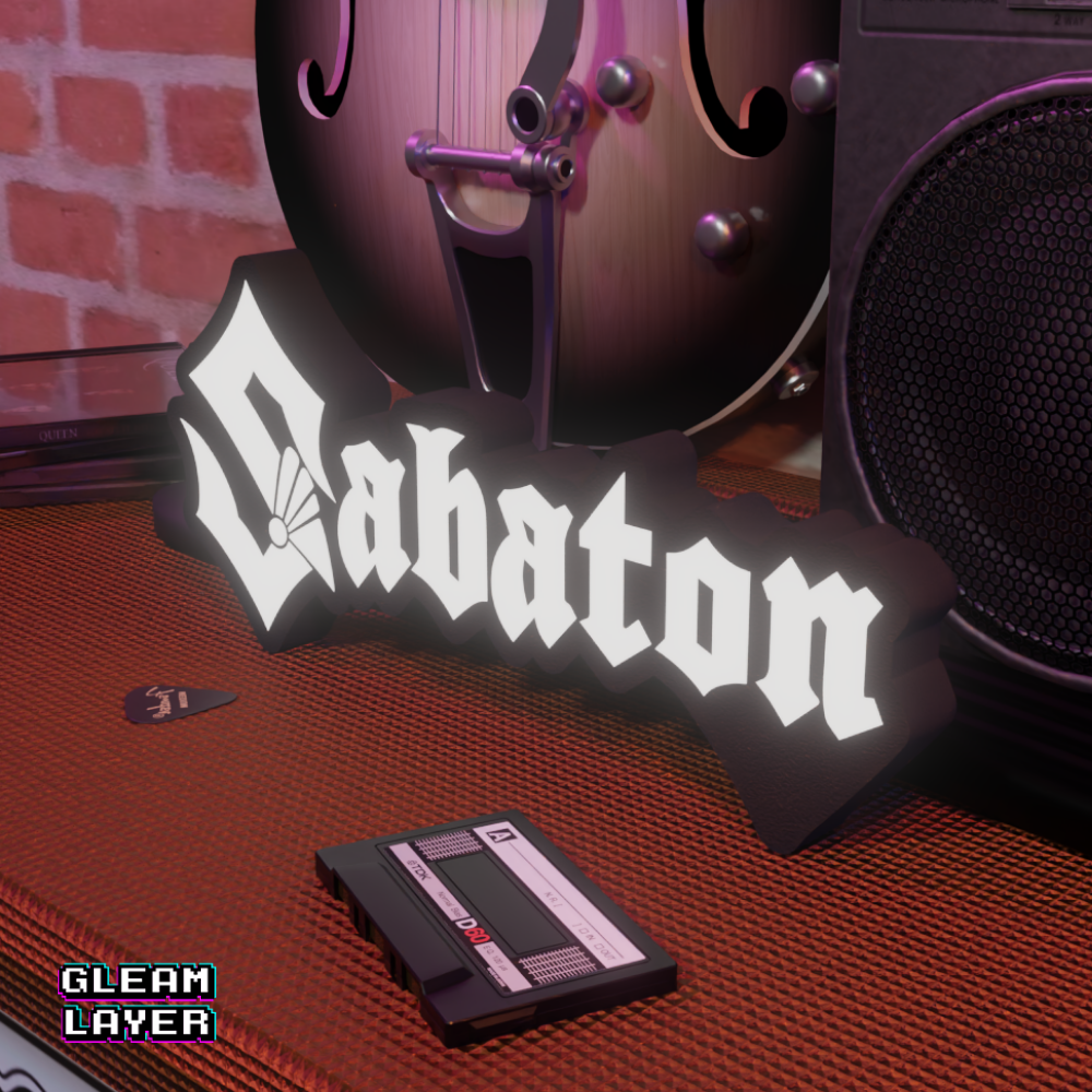 Sabaton Neon LED Light Sign Power Metal Room Decor