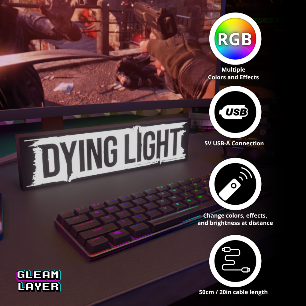 Dying Light Parkour Night Survival RGB Atmosphere Display for Entertainment Rooms