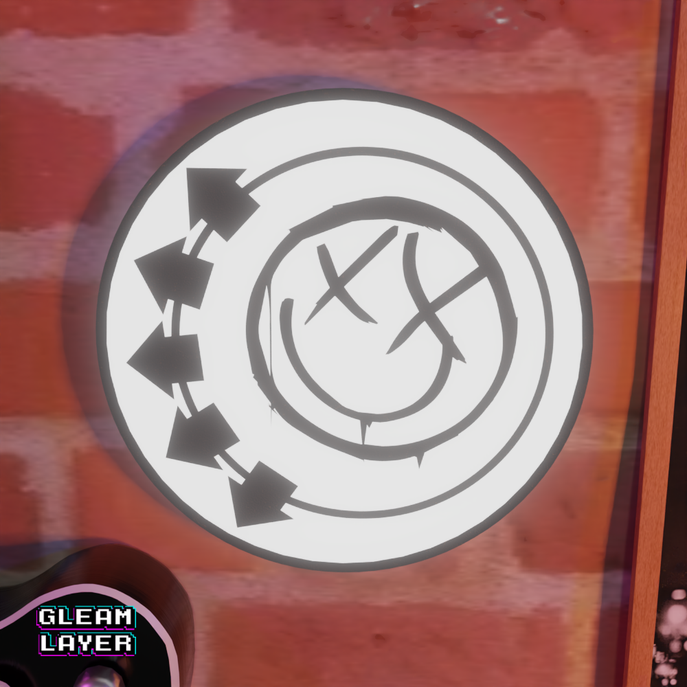 Blink 182 Smiley Pop Punk RGB Glow Sign for 2000s Music Rooms
