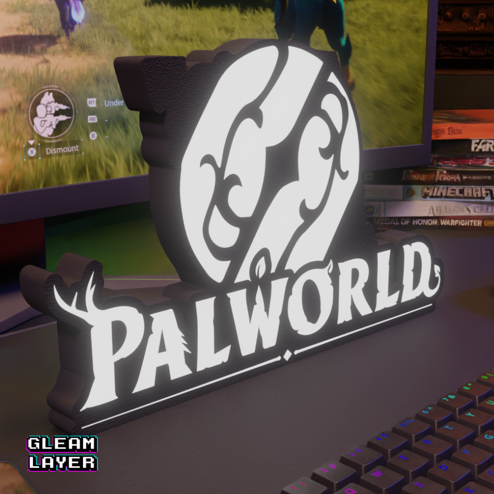 Palworld Pal Sphere LED Lightbox RGB Gaming Room Decor