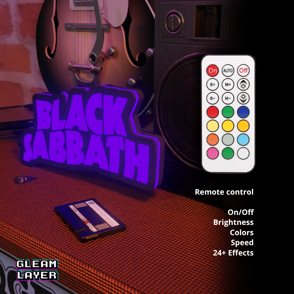 Black Sabbath Legendary Metal Band LED Accent for Music & Chill Setups