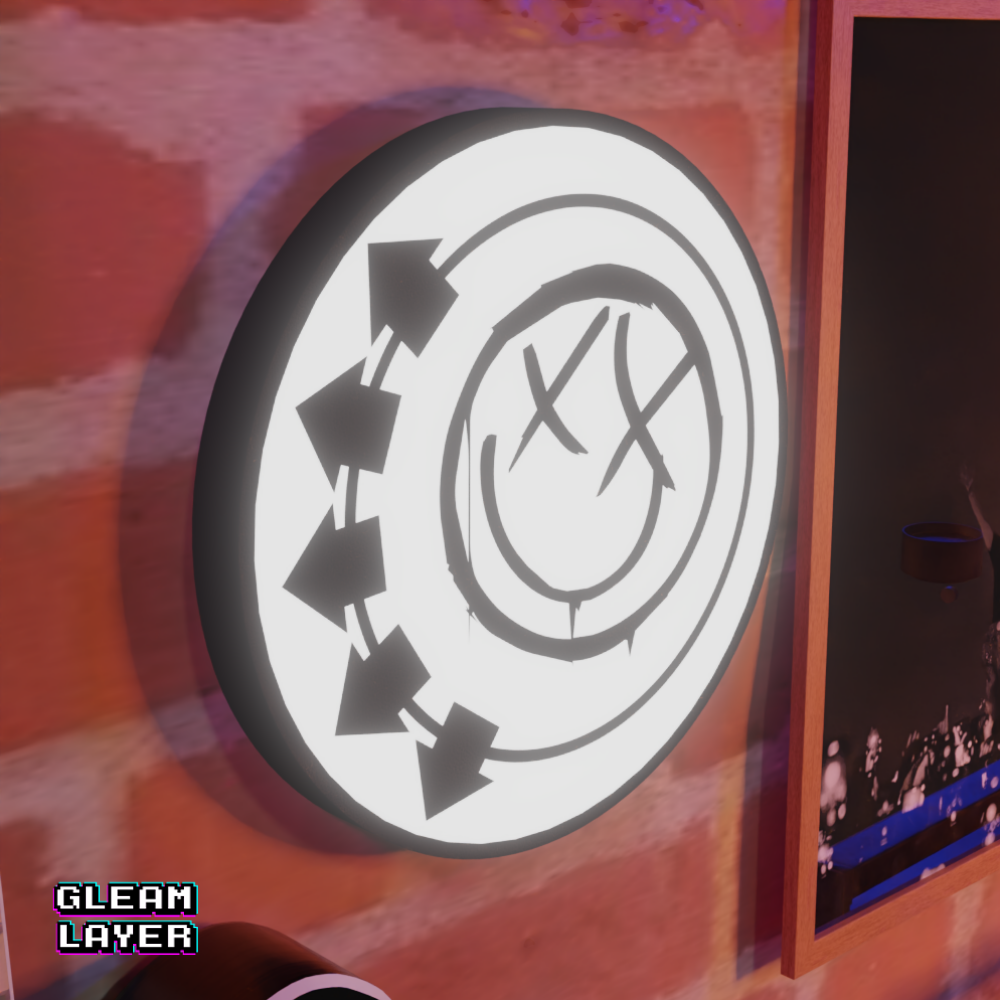 Blink 182 Smiley Pop Punk LED Lightbox for Gamer & Studio Spaces