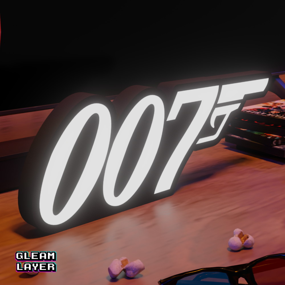 James Bond 007 LED Lightbox for Collector & Cinema Spaces