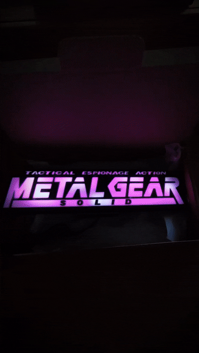 Metal Gear Solid Led Gaming RGB Light Sign