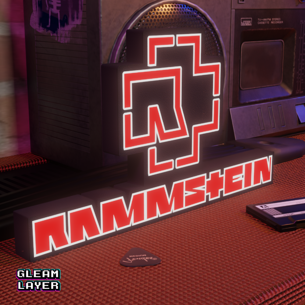 Rammstein LED Lightbox RGB Neon Wall Sign for Fans