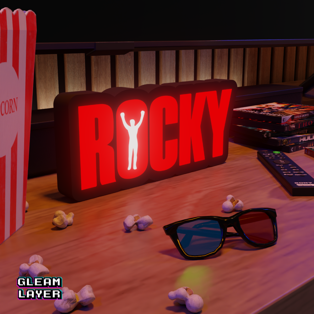 Rocky Balboa LED Lightbox for Collector & Cinema Spaces