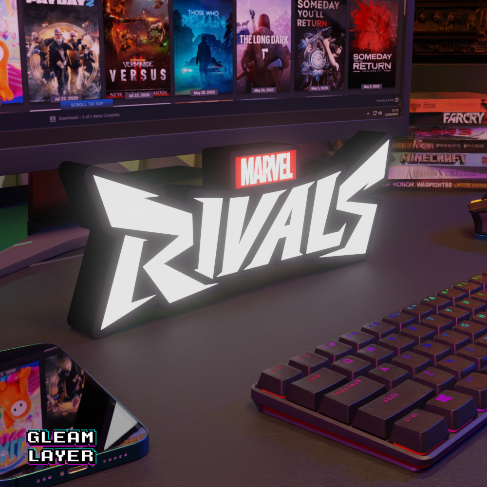 Marvel Rivals LED Lightbox for Gamer & Collector Spaces