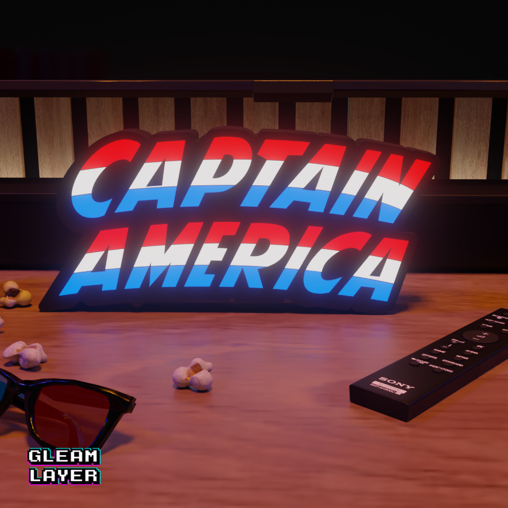 Captain America Super Soldier RGB Glow Decor for Marvel Fan Rooms