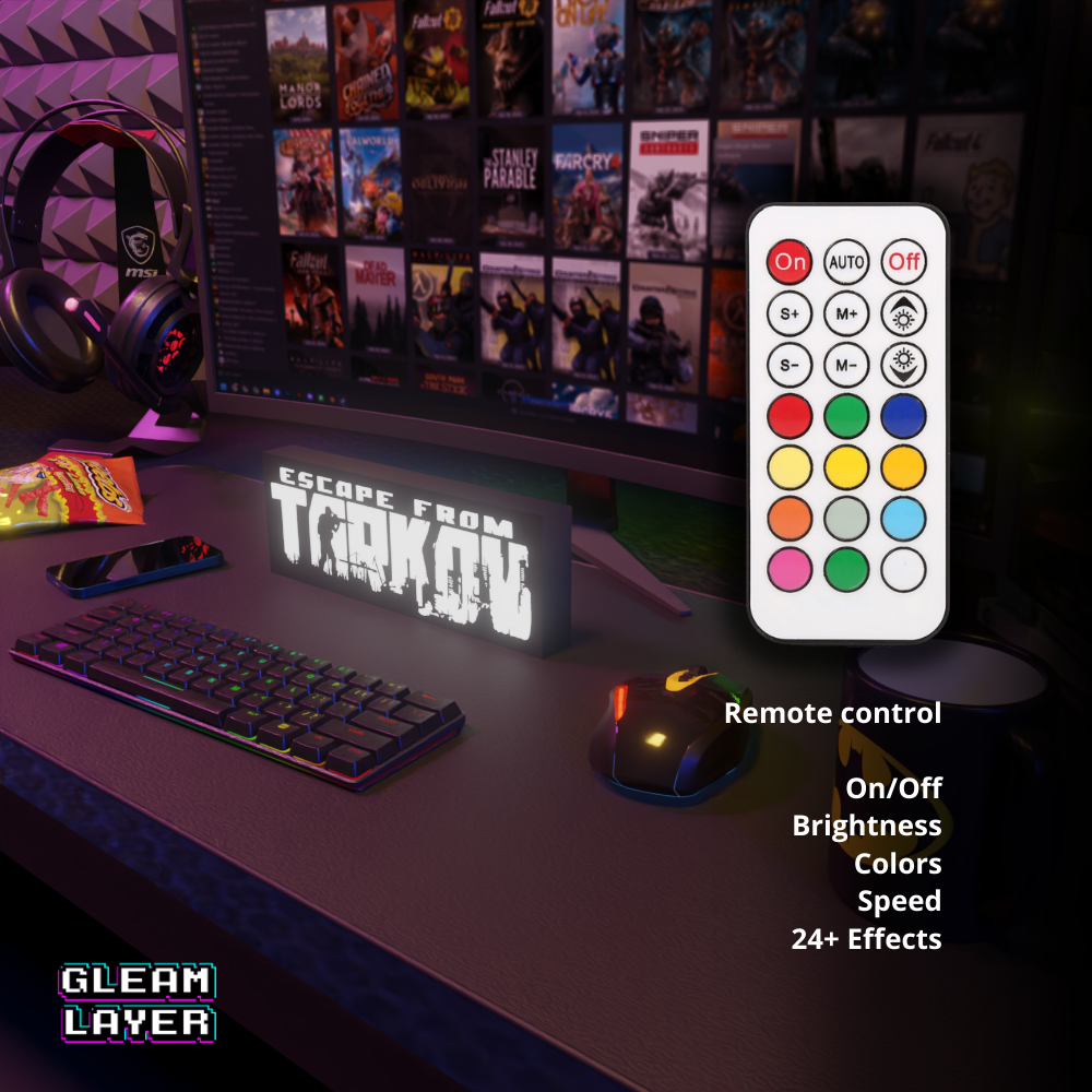 Escape From Tarkov Iconic Hardcore FPS LED Decor for Immersive Gaming Spaces