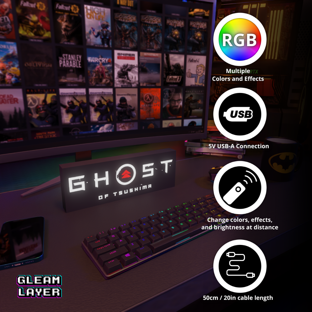 Ghost of Tsushima Feudal Japan RGB Atmosphere Display for Entertainment Rooms