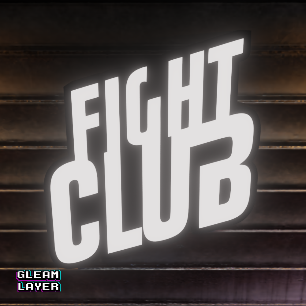 Fight Club Movie RGB Glow Decor for Cult Film Rooms