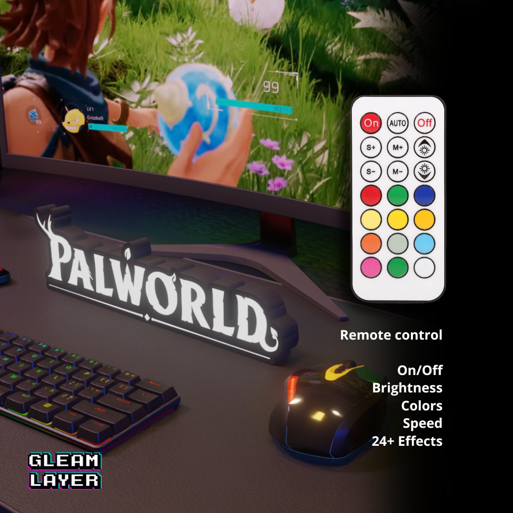 Palworld Inspired LED Gaming Lightbox RGB Lamp