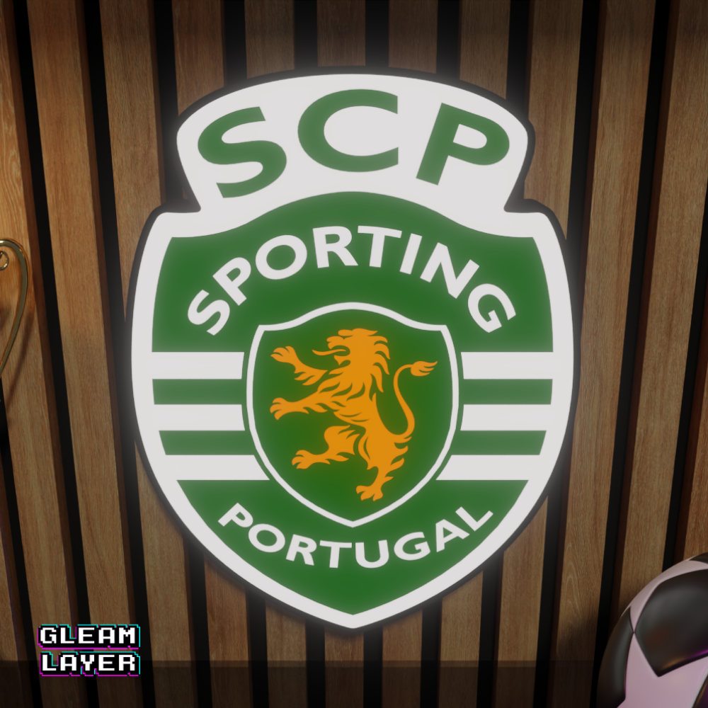 Sporting CP Logo LED RGB Light Sign Football Wall Decor