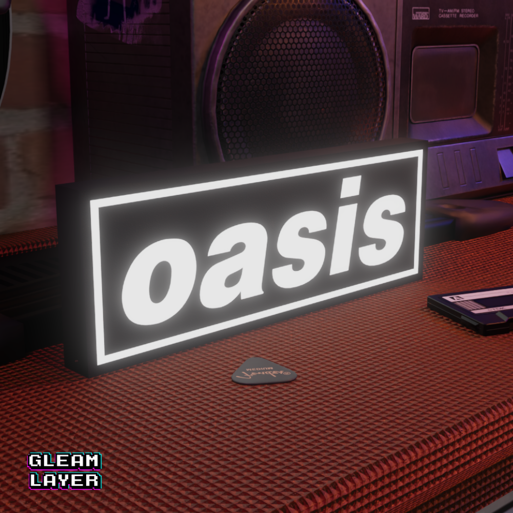Oasis Inspired LED Lightbox for Indie & Rock Collectors