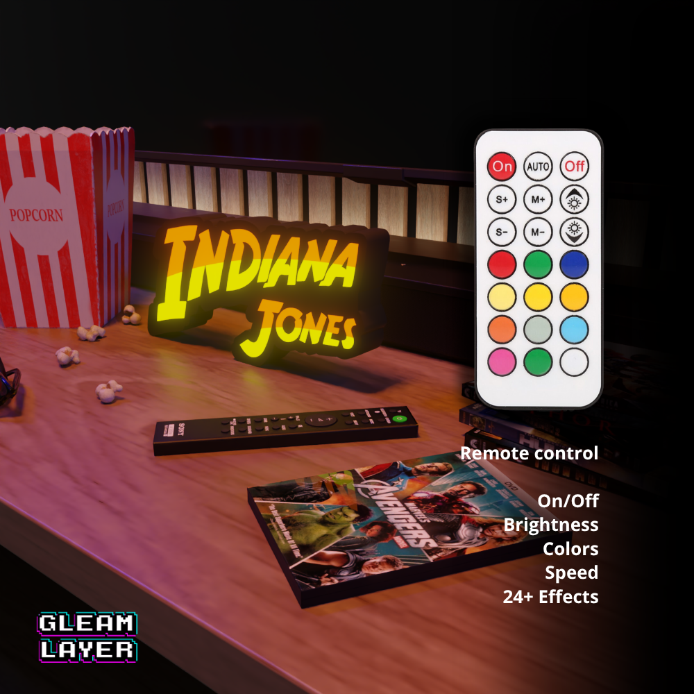 Indiana Jones Iconic Adventure Film LED Decor for Chill Spaces