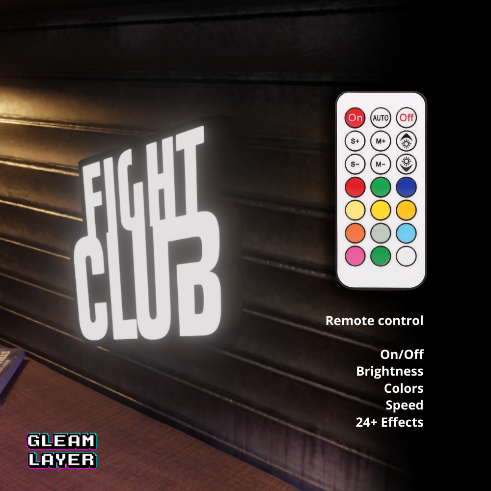 Fight Club Iconic Film LED Decor for Minimalist Chill Spaces