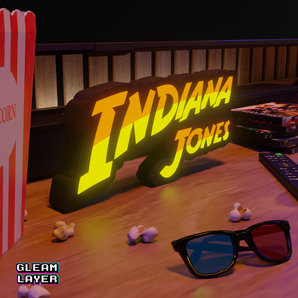 Indiana Jones LED Lightbox for Collector & Cinema Spaces
