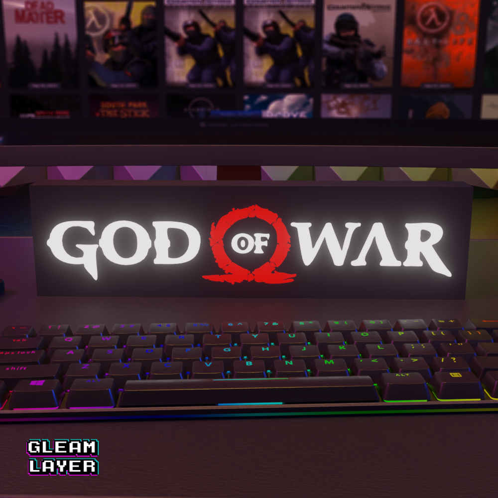 God of War RGB Glow Decor for Gaming & Mythology Rooms