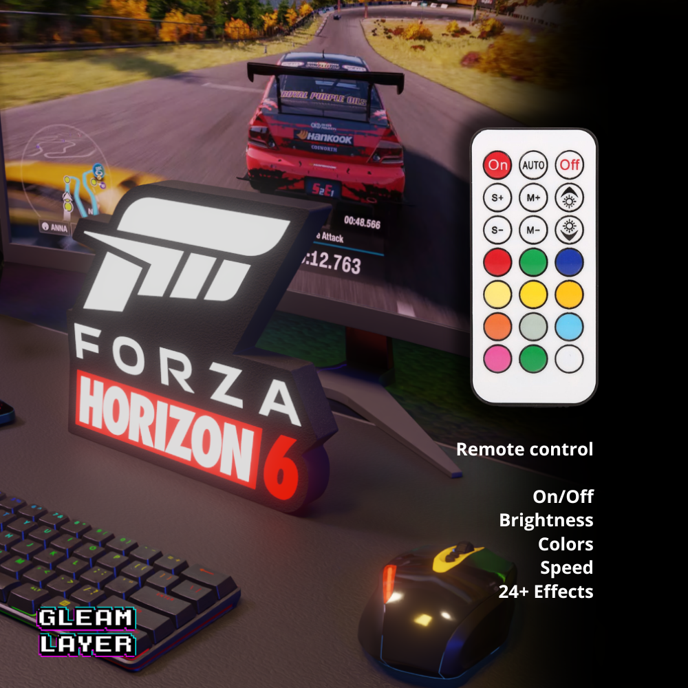 Forza Horizon 5 Iconic Racing Game LED Decor for Driving Spaces