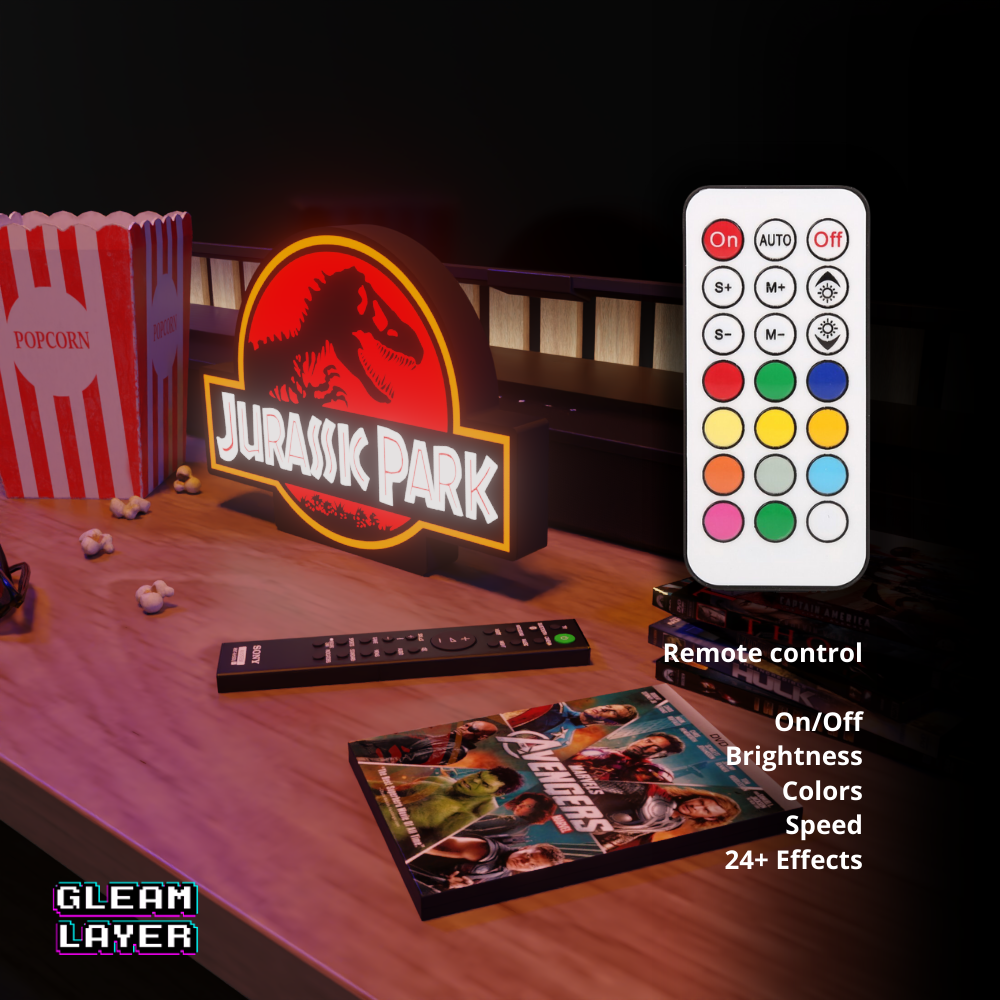 Jurassic Park Iconic Dino Adventure LED Decor for Chill Movie Spaces