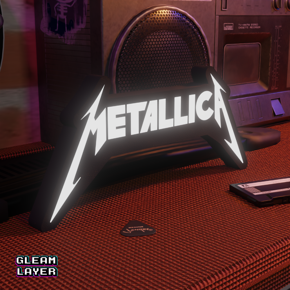 Metallica Inspired LED Lightbox Wall Sign for Collectors