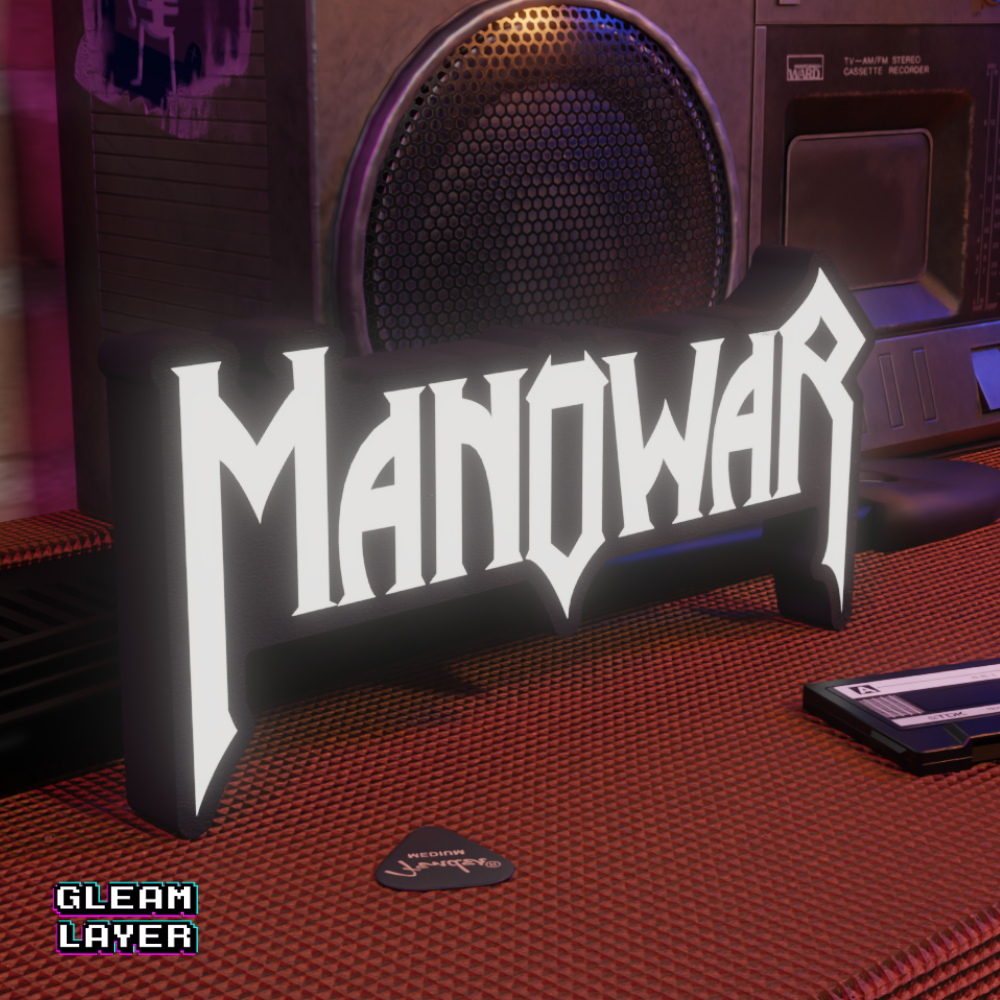 Manowar Logo LED Lamp for Rock Band Collectors