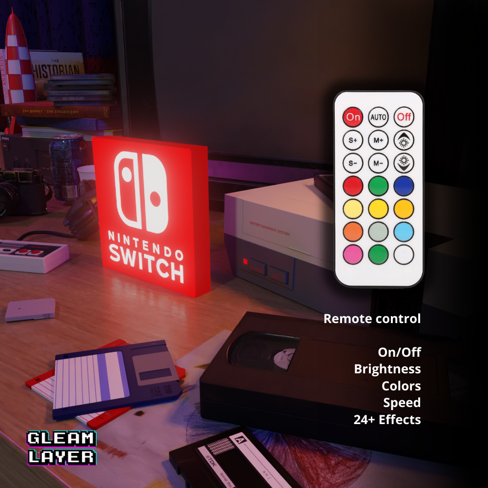 Nintendo Switch Iconic Gaming Console LED Decor for Modern Gaming Spaces