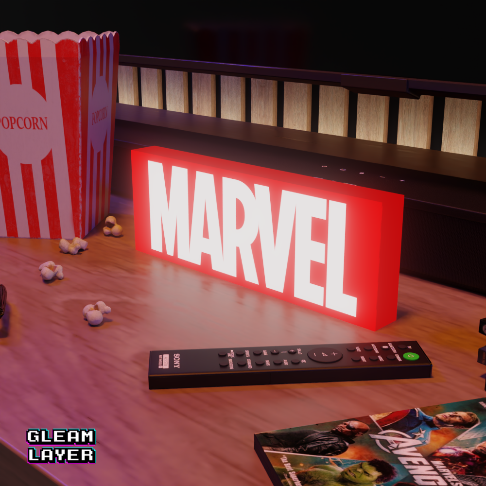 Marvel Cinematic Universe Neon Style Wall Accent for Gamer Setups
