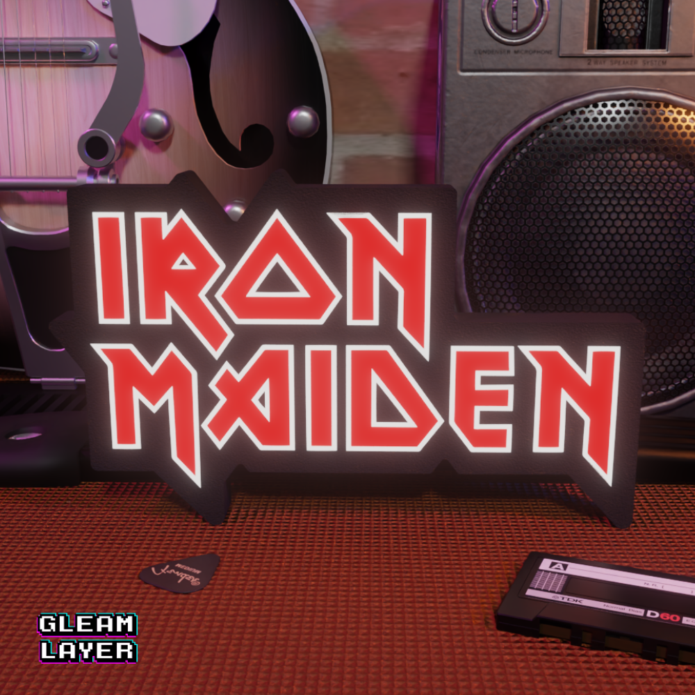 Iron Maiden LED RGB Light Sign Heavy Metal Wall Decor