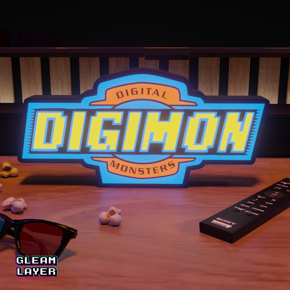 Digimon Digital Monsters RGB Glow Decor for Anime Gaming Rooms