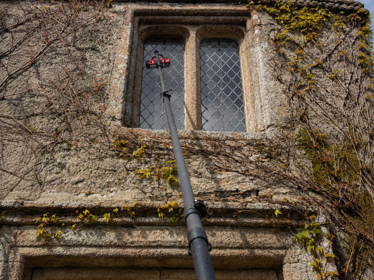 Exterior window cleaning at a South Devon country property by All Clear Window Cleaning
