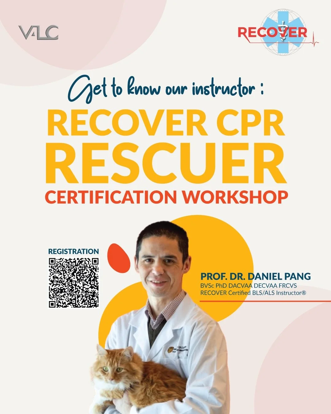 🌟 Get to Know Our Speaker: Prof. Dr. Daniel Pang 🌟

Join our RECOVER CPR Rescuer ALS &amp; BLS Workshop and learn from a globally recognized expert dedicated to advancing veterinary anesthesia, patient safety, and clinical excellence.

#RECOVERCPR 