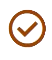 A checkmark inside a circle.